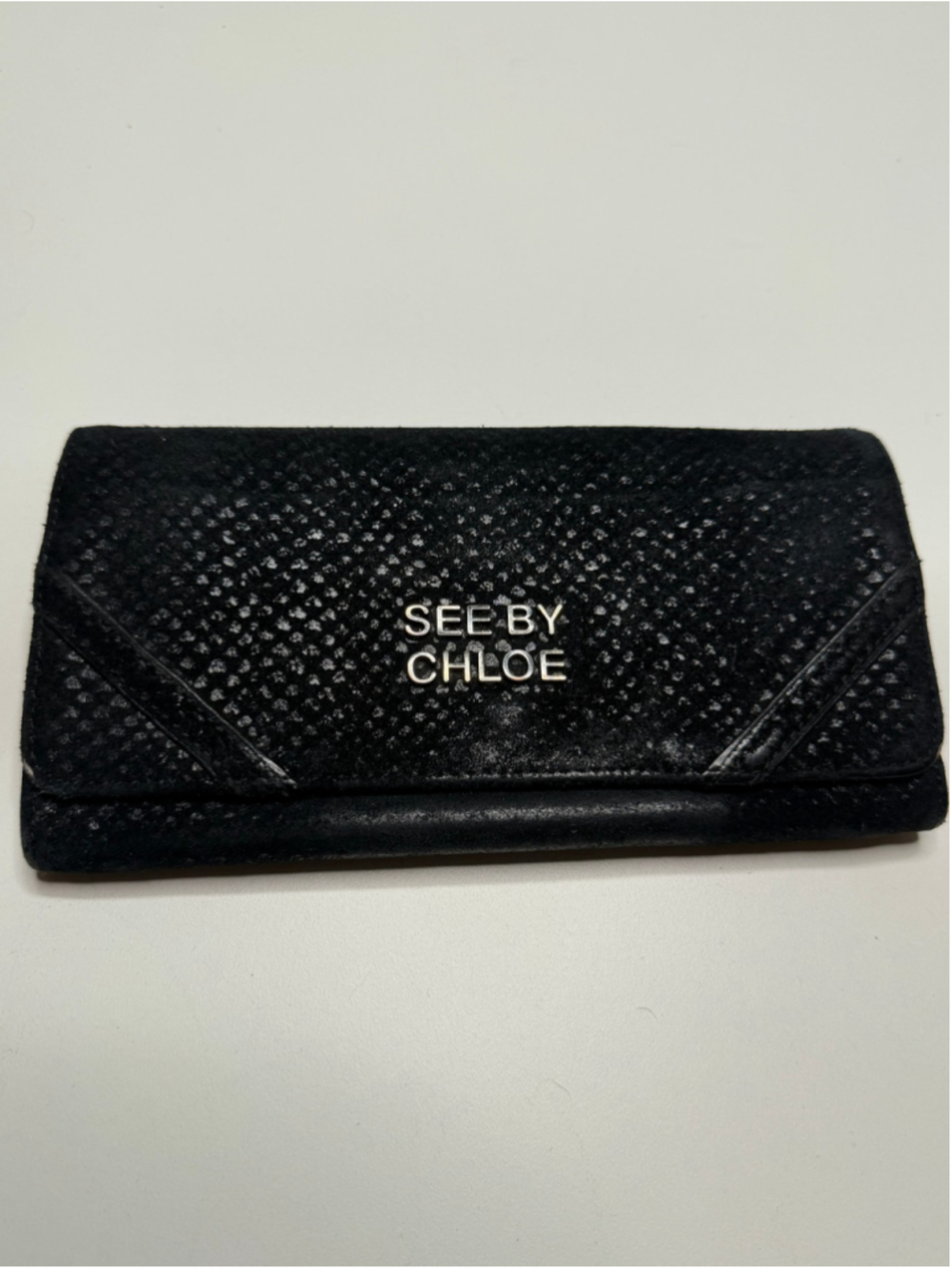 Women's See by Chloe Black Textured Wallet One Size